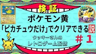 【ポケモン黄】ピカチュウだけで殿堂入りできるのか検証してみた【Part１】