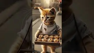 Poor cat sell cookies #cat #catimama #cuteanimals #catshorts #cute