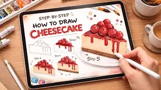 How to Draw a Cheesecake Step by Step | Procreate