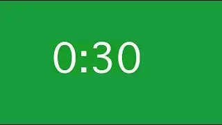 0:30 minutes countdown - green screen effect (30 seconds counter) [30 Sekunden]  #Timer #greenscreen
