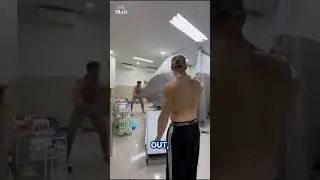 Tourist rages out in hospital
