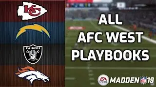 Madden 19 AFC West Offensive Playbook Changes and ALL Formations