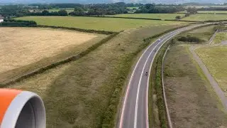 EasyJet landing at Bristol Airport