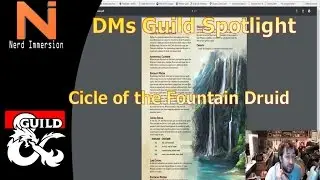 D&D 5e | DM's Guild Review-Circle of the Fountain Druid | Nerd Immersion