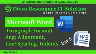 MS Word Tutorial Day 5 | Paragraph Formatting सीखें | Alignment, Line Spacing & Indent Explained