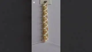 A very elegant bracelet with beads handmade easy diy #foryou #beadmaking #youtubeshorts #viralvideo