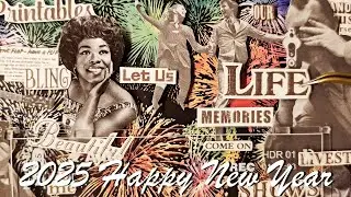 ASMR Aesthetic journaling 2025Happy New Year theme🎊#happynewyear #fireworks #artjournal #2025