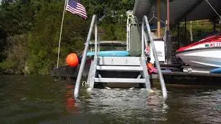 DOCK STEPS / Self Raising/ Floating, HD Steel Construction-  How to RAISE STEPS