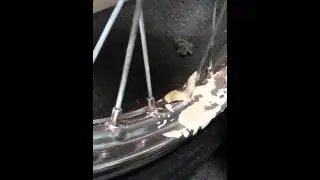 Pulizia ruggine su cerchi cromati