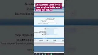 Unregistered sales how to file national sales tax return Part 1