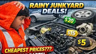 I Found the CHEAPEST Car Parts at a Rainy Junkyard 😱