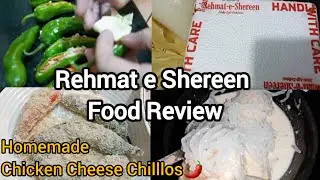 Rehmat e shereen Food Review😍Special Dawat😜Homemade Chicken cheese Chillos🌶 Vlogs by Tuba