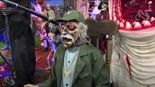 Home Depot 2025 Zombie Fisherman Animatronic IN ACTION