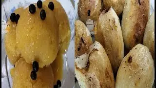 Картофель, фаршированный говяжьим фаршем # и простой рецепт мороженого из манго с основными ингре...