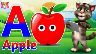 Фонетическая песенка 2 с двумя словами в 3D-формате - A для яблока 🍎🍏 - Песни про алфавит ABC со ...
