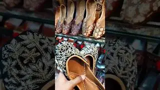 Hand embroidery punjabi jutti collection | black velvet punjabi jutti #shorts