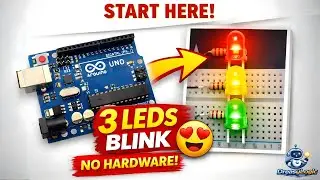 Arduino in Hindi Tinkercad  | Blink 3 LEDs in 5 Minutes | Beginners Must Watch #2