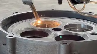 Laser cladding of a cilinder head AYQD0144
