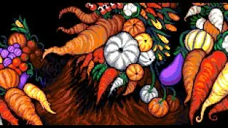 Pixel Art: Halloween Vegetable Garden Monster