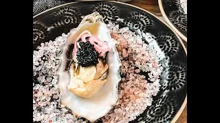 Sake Poached Oysters with Pickled Shallot and Tobiko - BeWildEats