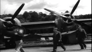 US General James H. Doolittle inspects a B-29 Stratofortress in the United States...HD Stock Footage
