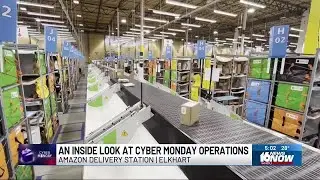 A look inside Amazon&rsquo;s Elkhart delivery station during the Cyber Monday rush