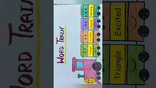 Word Train Drawing | Easy Craft for Kids #Wordtrain #ArtForKids #shorts