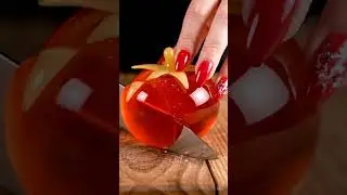 asmr glass tomato cutting relaxing #asmr #ai #sliceofsilence #glassfruit