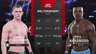 Ufc 5 career realistic: Ty Nakamura vs Ian Machado Garry full fight - ufc 356 2029