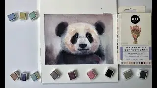 Cute Panda Watercolor Painting Process (4 Mins)