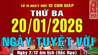 Tử vi h&agrave;ng ng&agrave;y, Thứ Ba (20/1/2026) của 12 con gi&aacute;p, chuẩn x&aacute;c #xuhuong #tuvingay