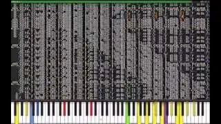 [Black MIDI] Synthesia - Necrofantasia - all hells freezes over | With note labels!
