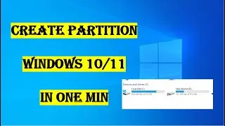 How to partition laptop hard drive in windows 10