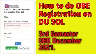 How to do OBE Registration on DU SOLPortal Live process | 3rd Semester Student'sI OBE December 2021.