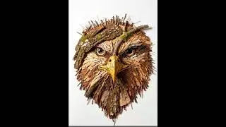 Crafting a Majestic Eagle from Wood | Satisfying Stop Motion Art 🦅✨