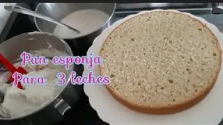 Pan esponja para 3 leches