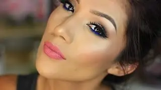 Neutral Eyes & Pop of Blue Makeup Tutorial