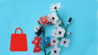 How to Make Flowers from  Shopping Bags | Easy DIY Craft
