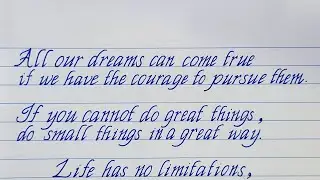 Most Famous Inspirational Quotes in Italic Handwriting | Most Beautiful Handwriting |