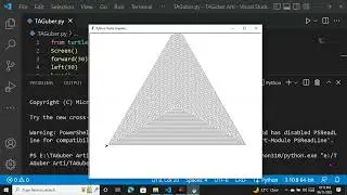 Draw creative triangle design in python turtle | coding | python