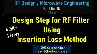 Design Steps for RF filter using Insertion Loss Method #RFDesign #Microwave #RFcircuit