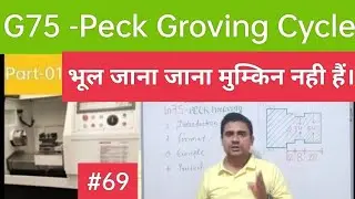 G75 canned cycle for groving in CNC||CNC programming in hindi||CNC training center