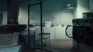 Abandoned Laundromat ASMR Ambience Relaxing Soundscape | Spooky