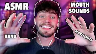 asmr hand movements & mouth sounds to put you to sleep (trigger words, stipples, hand sounds)