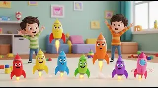 Seven Little Toy Rockets Blast Blast Blast | Nursery Rhymes for Kids