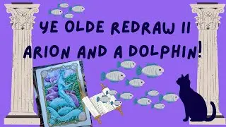 🪉 🐬 🧜&zwj;♂️ Ye Olde Redraw! 🧜&zwj;♂️🐬🪉 And I try some Pebeo Studio Gouache :)
