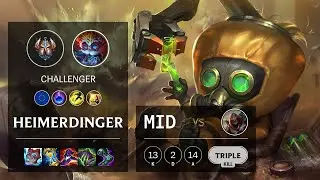 Heimerdinger Mid vs Zed - EUW Challenger Patch 11.11