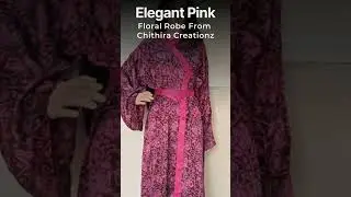 Elegant Pink Floral Robe from Chithira CreationZ
