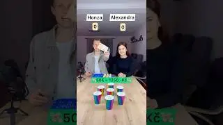 Kdo vyhraje v&iacute;ce peněz?💸#money #challenge #humor #pingpong