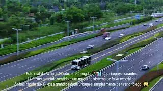 Avenida SHUDU, em Chengdu: 14 FAIXAS e um BRT Impressionante! 🚦🏙️